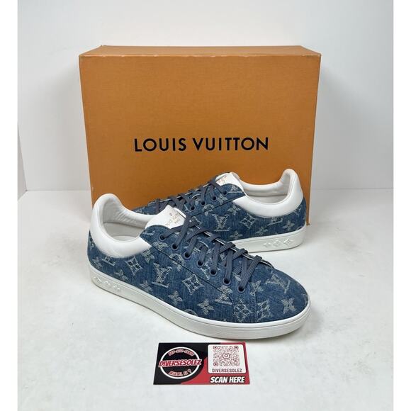 Size 6.5LV/7.5US - Louis Vuitton Luxembourg Monogram Denim Trainers💙 Retail $1K